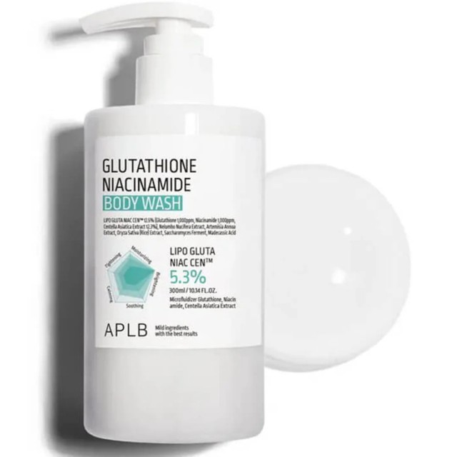 APLB Glutathione Niacinamide Body Wash – Καθαριστικό Σώματος με Ενυδατική & Καταπραϋντική Δράση, 300 ml