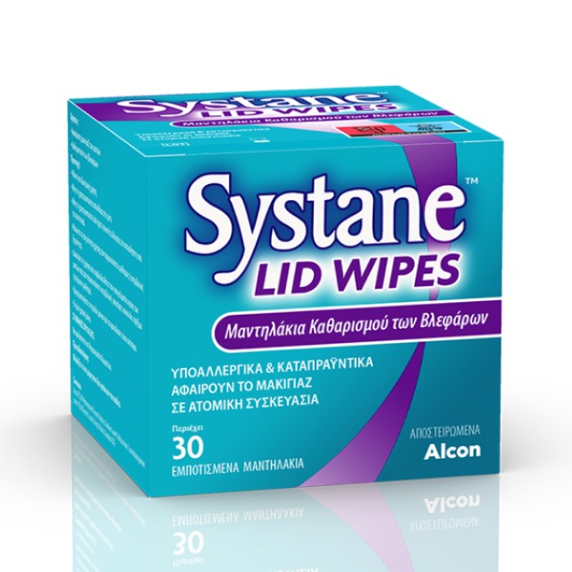 Systane Lid Wipes Μαντηλάκια Καθαρισμού Βλεφάρων 30τεμ
