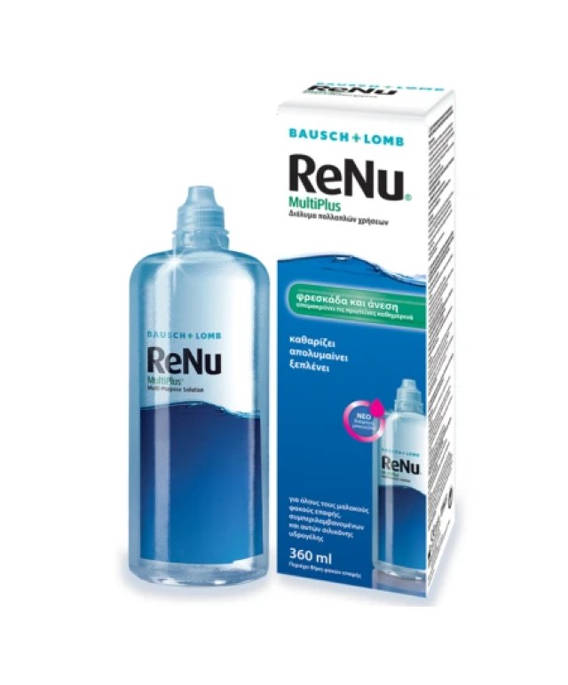 Bausch & Lomb ReNu Multiplus Διάλυμα Καθαρισμού Φακών Επαφής Πολλαπλών Χρήσεων, 360ml
