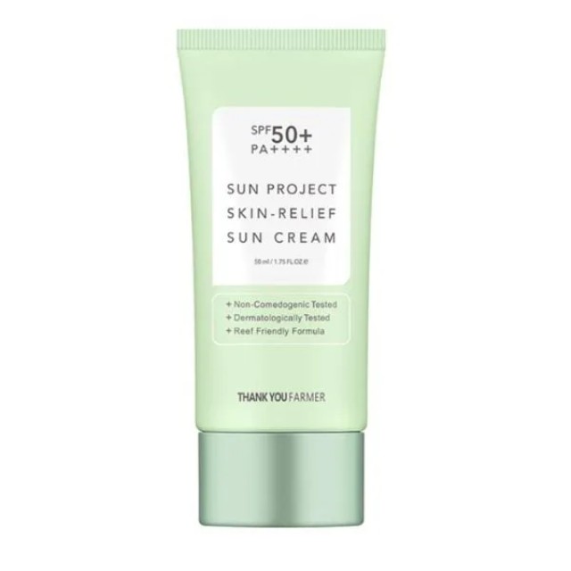 Thank You Farmer Sun Project Skin-Relief Sun Cream SPF50+ Αντηλιακό Προσώπου 50 ml