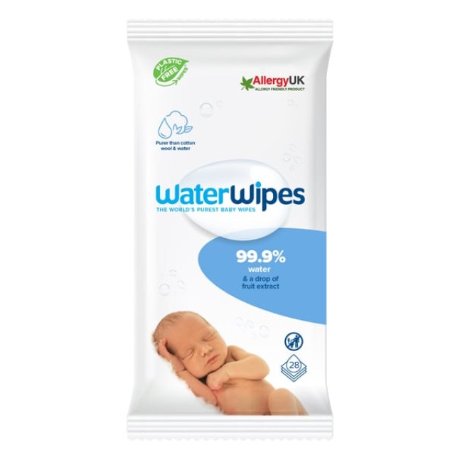 WaterWipes 100% Plastic-free Baby Wipes 99.9% Water 28pcs