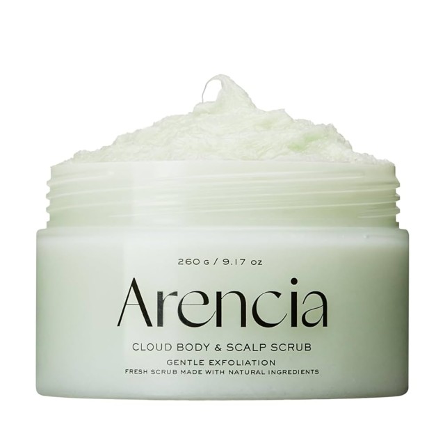 ARENCIA Fresh Cloud Body & Scalp Scrub (Geranium & Prim Rose) 260g-Απολεπιστικό Σώματος & Τριχωτού της Κεφαλής (Γεράνι & Πράσινο Τριαντάφυλλο)