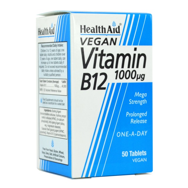 HEALTH AID VIT B12 1000MCG TAB