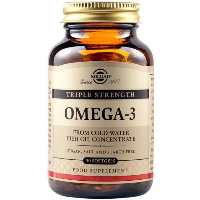 Solgar Triple Strength Omega 3 950mg 50 μαλακές κάψουλες
