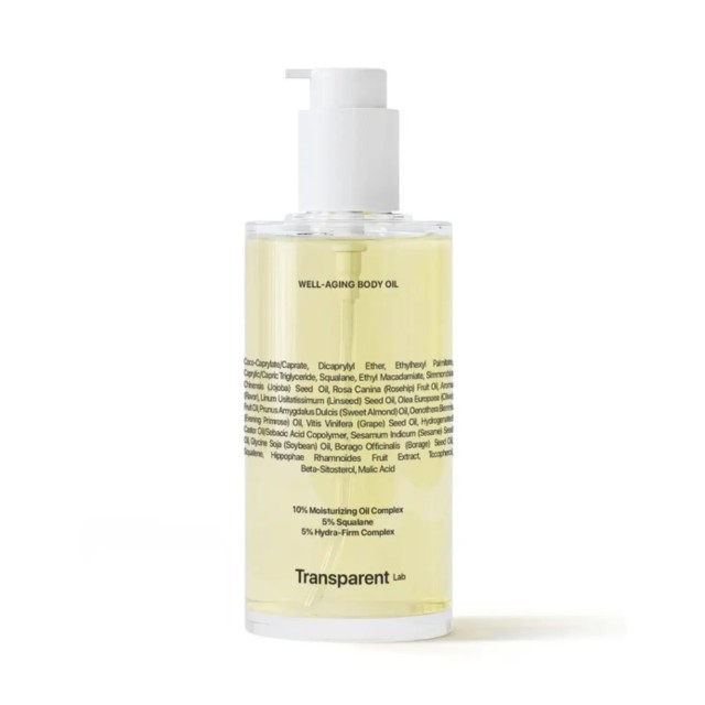 Transparent Well Ageing Body oil 200ml-Ενυδατικό και Συσφικτικό Λάδι Σώματος 200ml