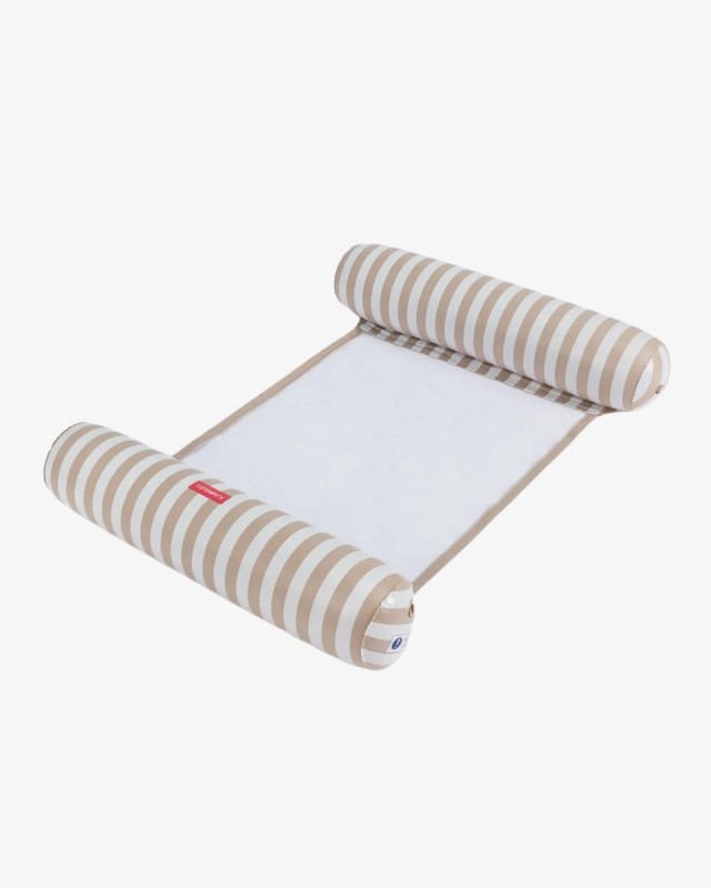 Flamingueo Hammock-Πλωτή Μπεζ Αιώρα Θαλάσσης με Φουσκωτό Μαξιλάρι 73x115cm, 1τεμ