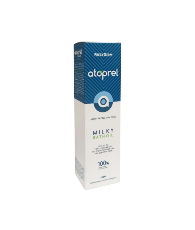 Frezyderm Atoprel Milky Bath Oil - Λάδι Καθαρισμού και Αναλίπανσης Επιδερμιδας -  250ml