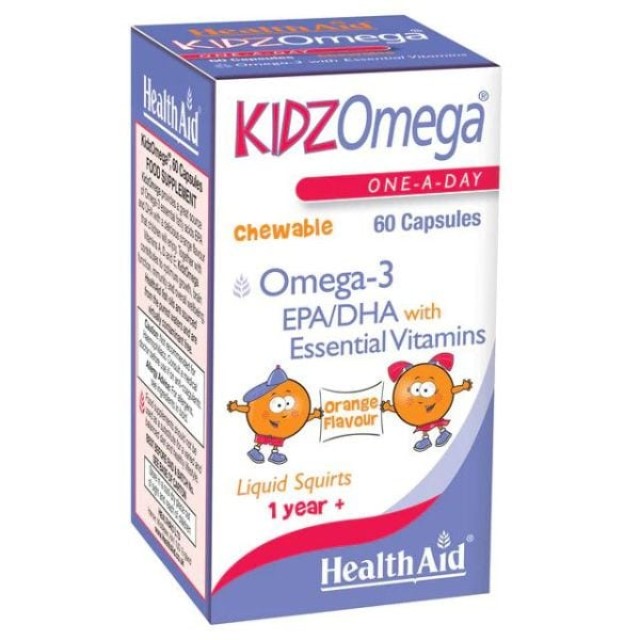 Health Aid Kidz Omega 3 (EPA/DHA), 60chew.caps