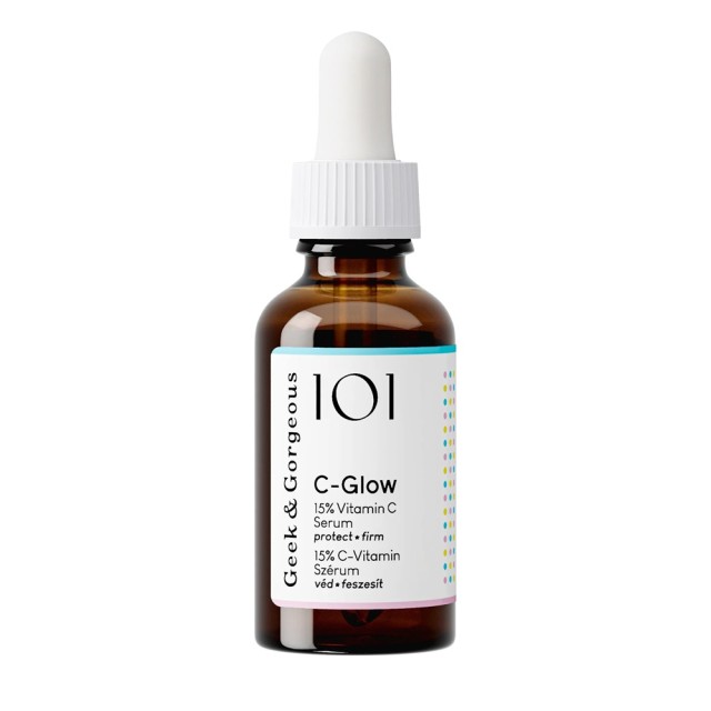 Geek & Gorgeous C-Glow Serum 30ml-Serum Βιταμίνης C 15% για Λάμψη και Λεύκανση, 30ml