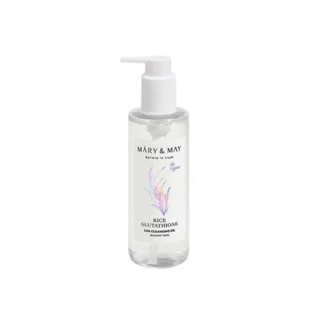 Mary&May Rice Glutathione LHA Cleansing Oil - Λάδι Ντεμακιγιάζ και Απολέπιση 2 σε 1 με Ρύζι, Γλουταθειόνη & LHA 200ml
