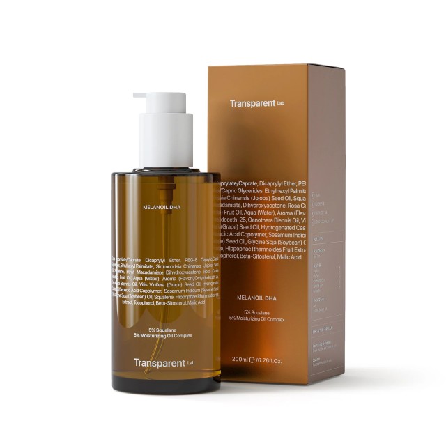 Transparent Melanoil DHA - Ενυδατικό έλαιο Self-Tanning 200ml