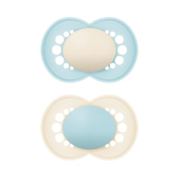 Mam Original Unprinted Πιπίλα Σιλικόνης Αγόρι 16m+,2τεμ