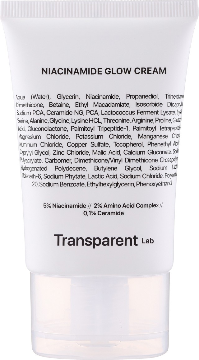 Transparent Lab Niacinamide Glow Cream 50ml- Κρέμα Λάμψης κατά των ατελειών 50ml