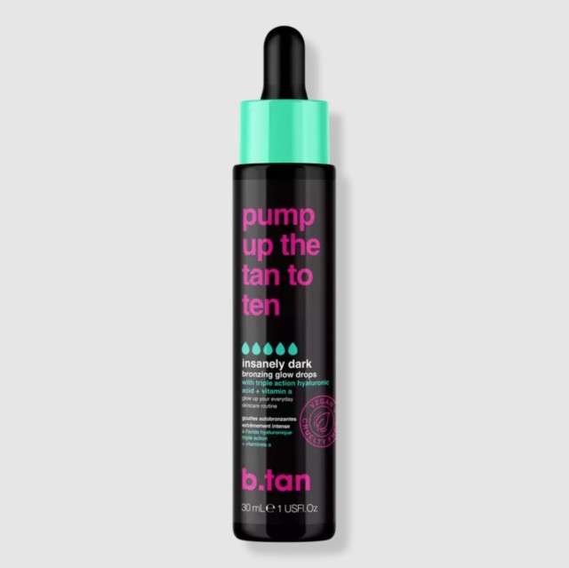 b.tan pump up the tan to ten bronzing glow drops 30ml