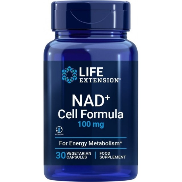 Life Extension Nad+ Cell Formula 100mg Συμπλήρωμα Διατροφής για Ενέργεια και κατα της κυτταρικής γήρανσης, 30caps