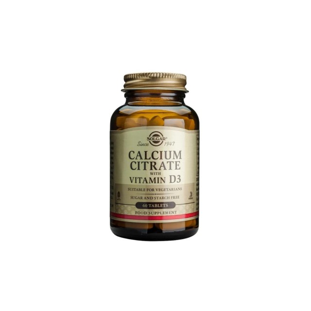 Solgar Calcium Citrate with Vitamin D3 60tabs
