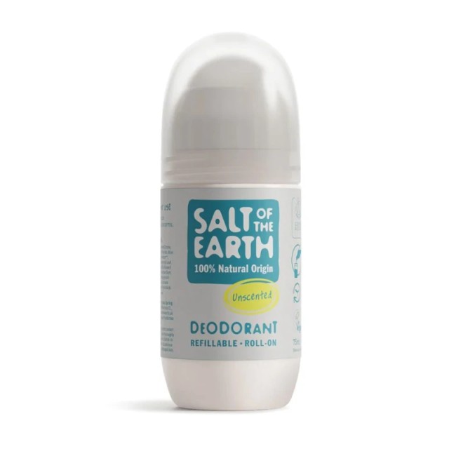 Salt of the Earth Vegan Deodorant Refillable Αποσμητικό Roll-On Χωρίς Άρωμα 75ml