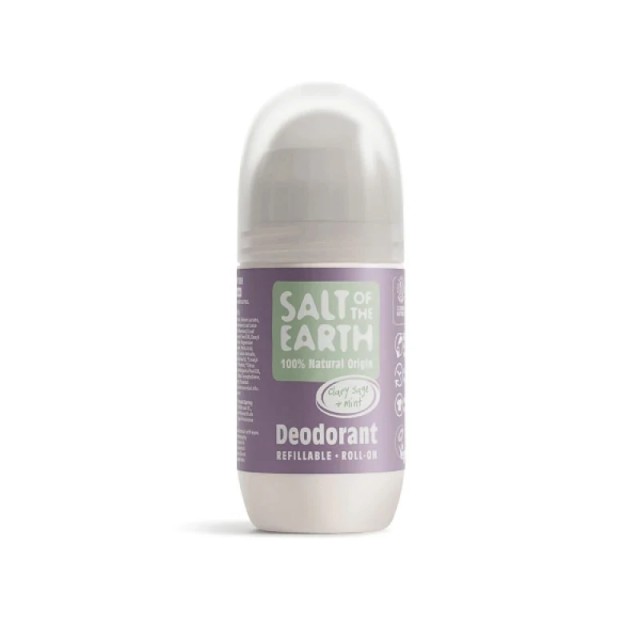 Salt of the Earth Vegan Clary Sage & Mint Αποσμητικό Roll-On 75ml