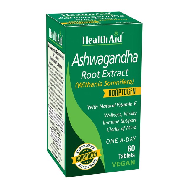Health Aid Ashwagandha Root Extract Vegan 60 Ταμπλέτες