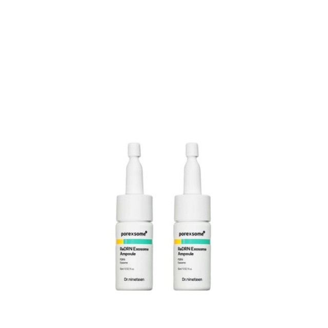 Dr.nineteen PoreXsome ReDRN Exosome AmpouleㅣBiome PDRN 750,000ppm + Retinol + ExosomeㅣFace Serum for Pore Tightening & Firming 2x15ml