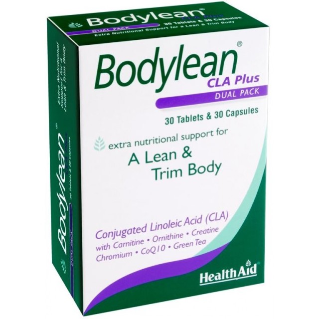 Health Aid Bodylean CLA Plus Συμπλήρωμα Διατροφής για Αδυνάτισμα & Σύσφιγξη 30 Ταμπλέτες και  30 Κάψουλες