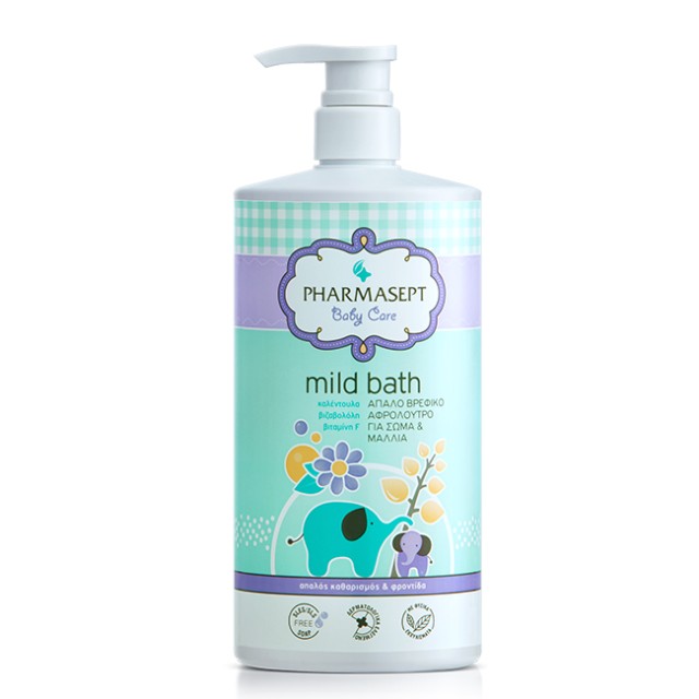 Pharmasept Baby Care Mild Bath Βρεφικό Αφρόλουτρο για Σώµα & Μαλλιά, 1lt