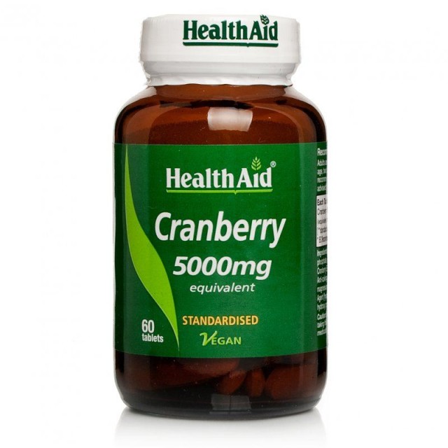 Health Aid Cranberry Extract 5000mg Συμπλήρωμα Διατροφής με Κράνμπερρυ για Υγιές Ουροποιητικό 60 Ταμπλέτες