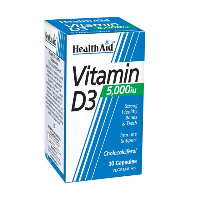 Health Aid Vitamin D3 5000 IU Βιταμίνη D3 30 Ταμπλέτες