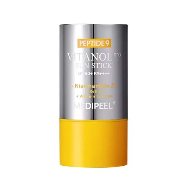 MEDIPEEL Peptide 9 Vitanol Sun Stick Pro Niacinamide 2%, Retinal, Vitamin Complex SPF50+ PA++++ 23gr