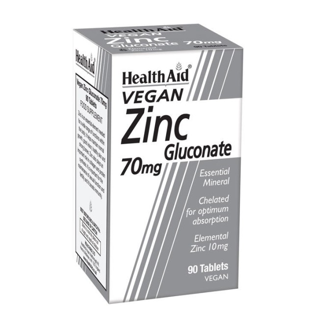 Health Aid Zinc Gluconate 70mg 90 Ταμπλέτες