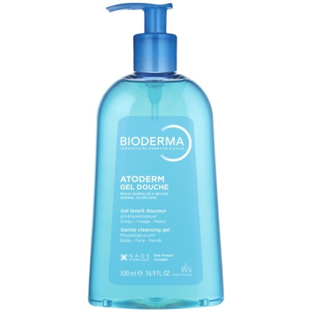 Bioderma Atoderm Gel Douche Εξαιρετικά Απαλό Αφρόλουτρο Χωρίς Σαπούνι για το Ευαίσθητο Δέρμα, 500ml