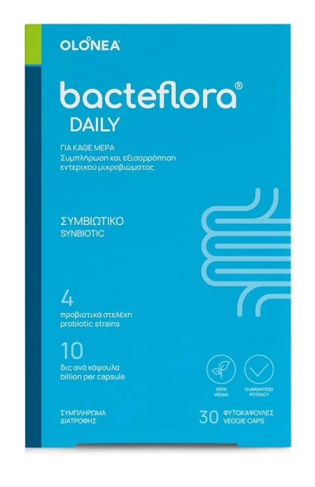BacteFlora Daily Προβιοτικό & Πρεβιοτικό Συμπλήρωμα Διατροφής 30κάψουλες