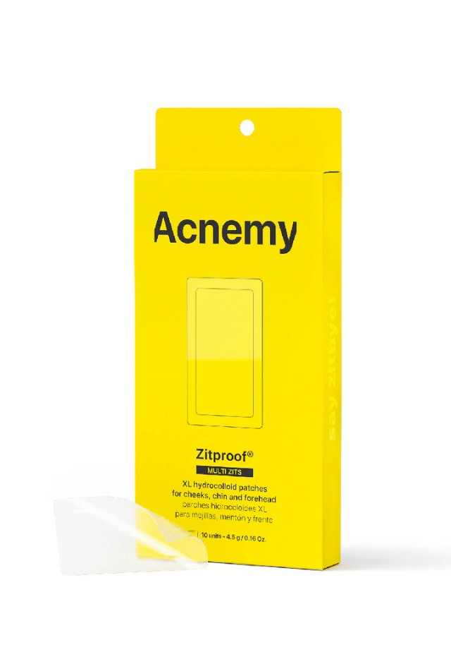 Acnemy ZITPROOF® MULTIZITS-10 τεμάχια XL υδροκολλοειδή επιθέματα για μάγουλα, πηγούνι και μέτωπο