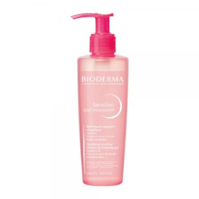 Bioderma Sensibio Gel Moussant Απαλό Τζελ Καθαρισμού & Αφαίρεσης Μακιγιάζ για Ευαίσθητο Δέρμα 200ml