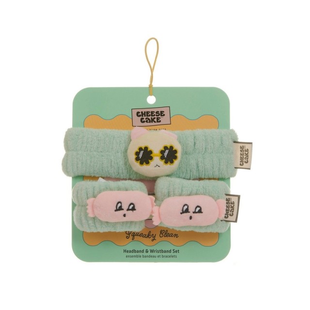Σετ με μανσέτες καρπού από μικροΐνες & Headband & σχέδιο γάτας, Cheesecake - By Upper Canada