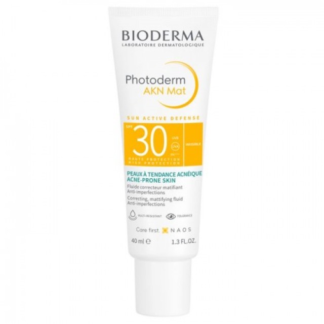Bioderma Photoderm AKN Mat SPF30, Αντηλιακή Κρέμα για το Δέρμα με Τάση Ακμής 40ml