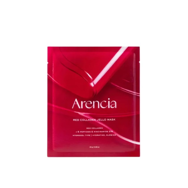 Arencia  Red Collagen Jello Mask  Μάσκα Σύσφιξης & Εντατικής Αναζωογόνησης Μάσκα Προσώπου, 25 g
