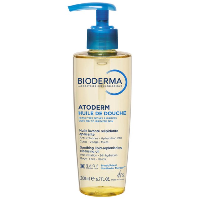 Bioderma Atoderm Huile De Douche Απαλό Αφρόλουτρο κατά των Ερεθισμών σε Ελαιώδη Μορφή για το Ευαίσθητο Ξηρό προς Ατοπικό Δέρμα, 200ml