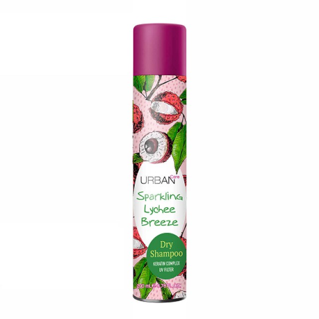 Urban Care Dry Shampoo Sparkling Lychee Breeze Ξηρό Σαμπουάν με υπέροχο άρωμα Lychee 200 ml