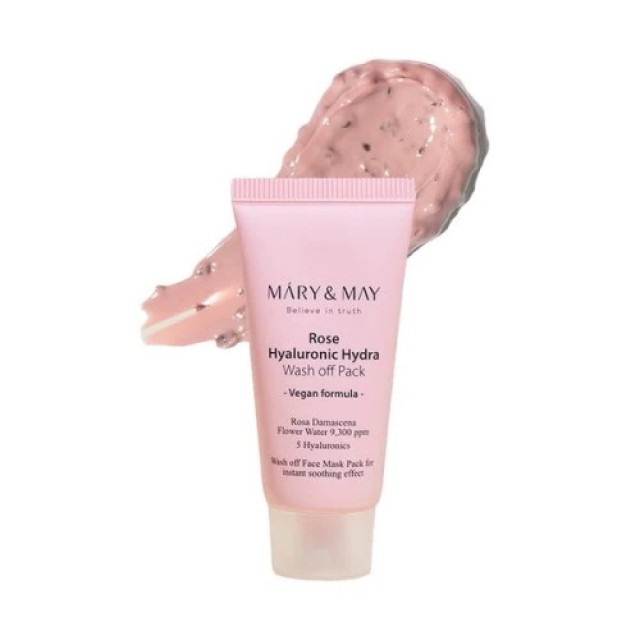 Mary&May Rose Hyaluronic Hydra Wash off Pack - Clay mask with rose 30gr