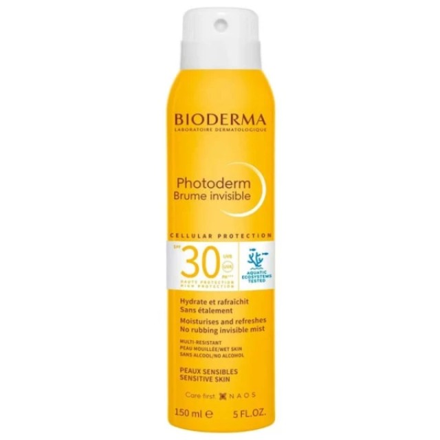 Bioderma Photoderm Brume Invisible SPF30, Eνυδατικό Αντηλιακό Mist Υψηλής Προστασίας Για Πρόσωπο & Σώμα 150ml