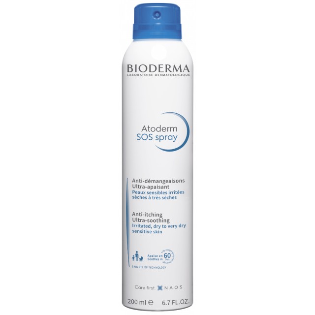 Bioderma Atoderm SOS Spray με Αντικνησμώδη Καταπραϋντική Δράση για Πολύ Ξηρό & Ευαίσθητο Δέρμα 200ml