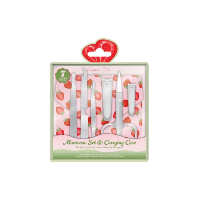 Danielle Creations Travel Set  μανικιούρ 7 τμχ σε Strawberries θήκη.
